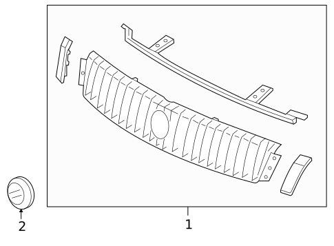 Grille & Components for 2005 Mercury Montego #0