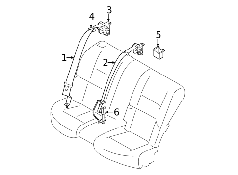 Seat Belt for 2011 INFINITI M37 #1