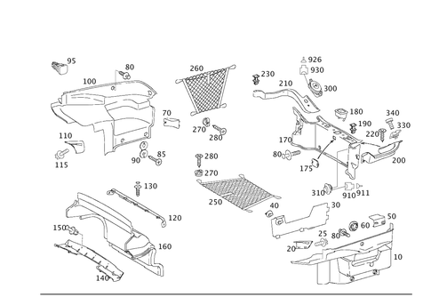 Luggage Compartment Covering for 2005 Mercedes-Benz SL500 #0