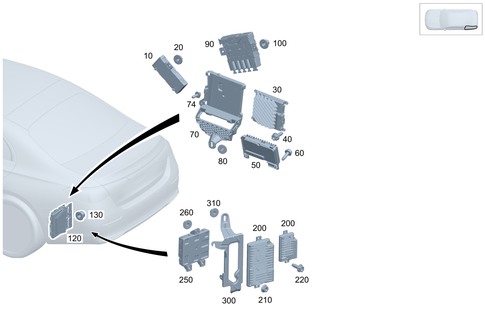 Control Units/Fuse Boxes/Relays in Trunk for 2024 Mercedes-Benz E350 #0