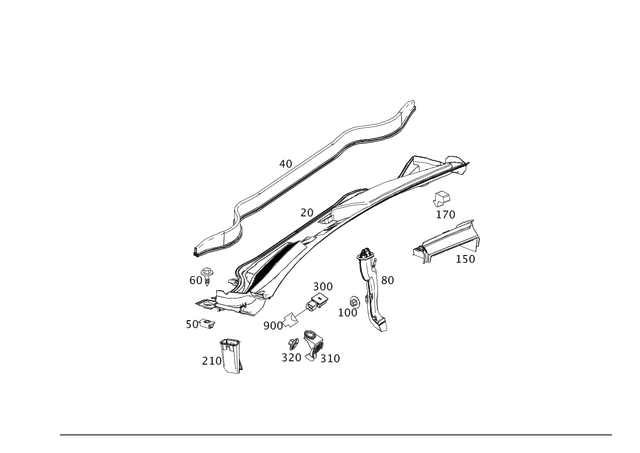 176831000064 - Heating and Ventilation: Seal, Air Duct for Mercedes-Benz Image image