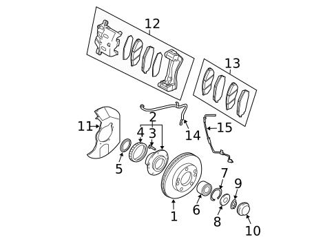 Front Brakes for 2005 Kia Sorento #1