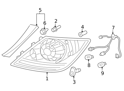 Bulbs - Chassis for 2006 Acura RL #1