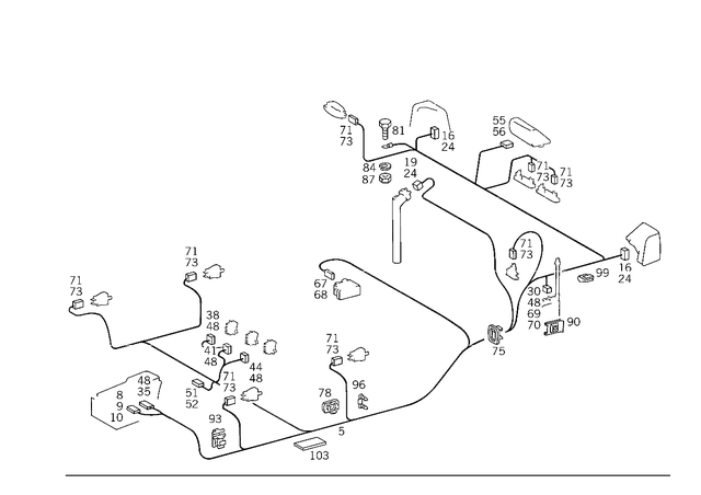 1244402507 - Electrical Equipment and Instruments: Wiring Harness for Mercedes-Benz: 400E, 500E Image image