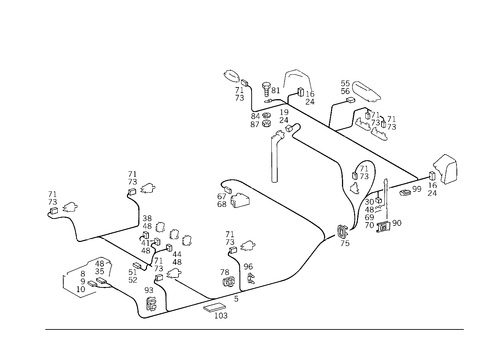 Tail Lamp Cable Harness for 1993 Mercedes-Benz 500E #1