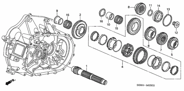 MT Countershaft (6MT) for 2005 Acura RSX #0