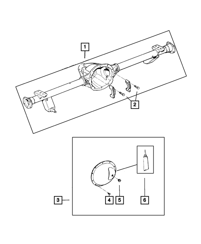 5012837AB - Rear Axle: Axle Housing for Mopar Image