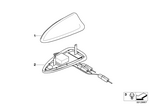65206926461 - Audio, Navigation, Electronic Systems: Empty Housing for Roof Antenna, Primed for BMW Image