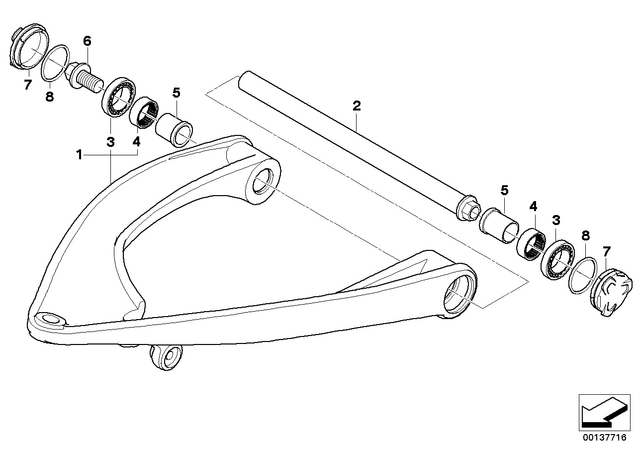 31427674014 - : Needle Bearing Inner Ring for BMW-Motorrad Image