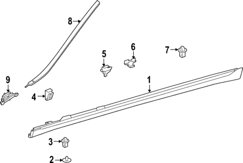 Exterior Trim - Pillars for 2025 Mercedes-Benz C43 AMG #0