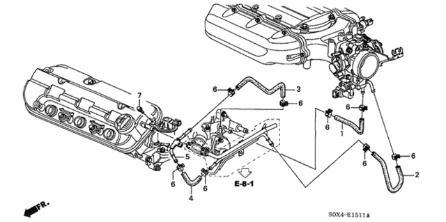 Water Hose ('02-) for 2004 Honda Odyssey #0