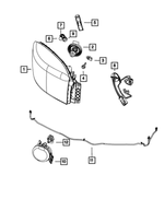 55277410AG - Electrical: Mopar OEM Headlamp-Headlamp Park And Turn for Dodge: Ram 1500, Ram 2500, Ram 3500 | Ram: 1500, 2500, 3500 Image
