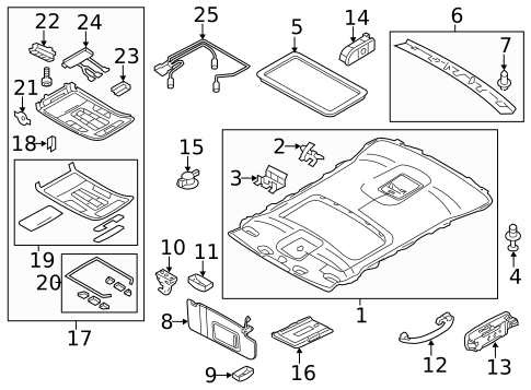 Interior Trim - Roof for 2015 Audi A8 Quattro #0