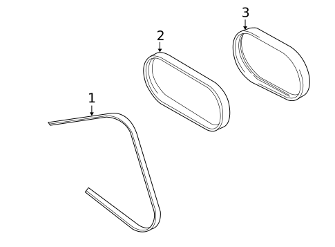 Accessory Drive Belt System Components for 2001 Suzuki Vitara #0