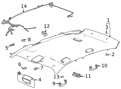 Interior Trim - Roof for 2021 Chevrolet Trailblazer #0