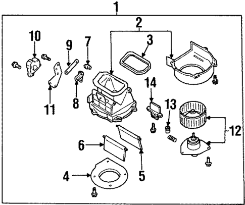 Blower Motor & Fan for 2001 INFINITI G20 #0