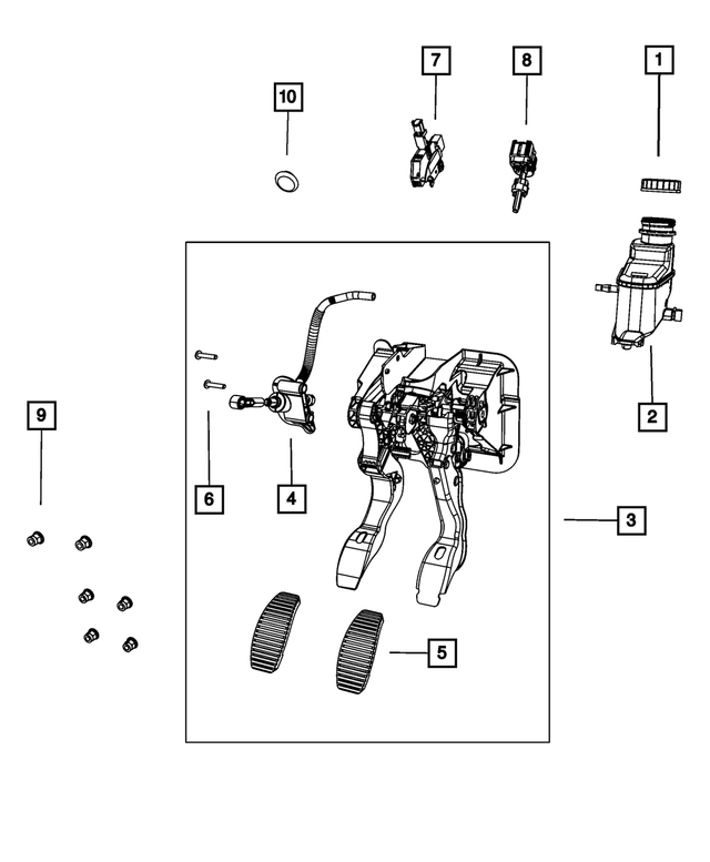 68096056AA - Clutch: Brake Master Cylinder Reservoir for Mopar Image