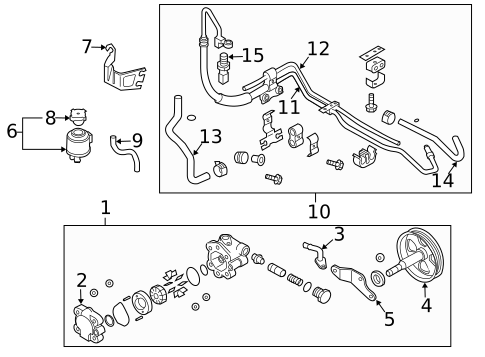 Pump & Hoses for 2003 INFINITI G35 #1
