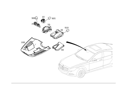 Sensors, Camera and Switch Behind Windshield for 2016 Mercedes-Benz CLS63 AMG S #0