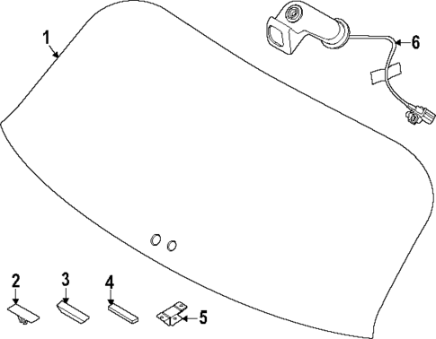 Glass - Lift Gate for 2025 Genesis GV80 Coupe #0