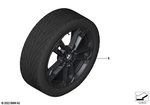 36115A96D42 - : Tpm Wheel With Tire Set Summer Jet Black for BMW Image