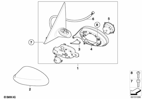 Outside Mirror for 2005 BMW 328i #0