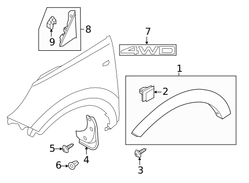 Exterior Trim - Fender for 2012 Kia Sportage #0