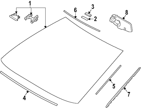 Glass - Windshield for 2025 Toyota Crown Signia #0