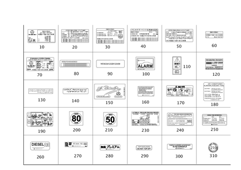 Type Plate, Guide Signs for 2015 Mercedes-Benz E550 #0