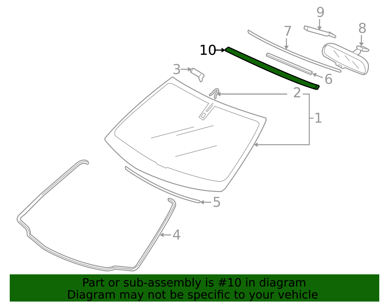 NAGD Front Left Door Window Glass For 2007-2012 Acura RDX – Driver Side, Tempered