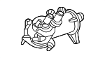 1635538030 - Belts &amp; Cooling: Engine Coolant Outlet Flange for Lexus Image
