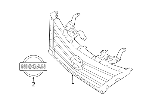 Grille & Components for 2014 Nissan Sentra #0