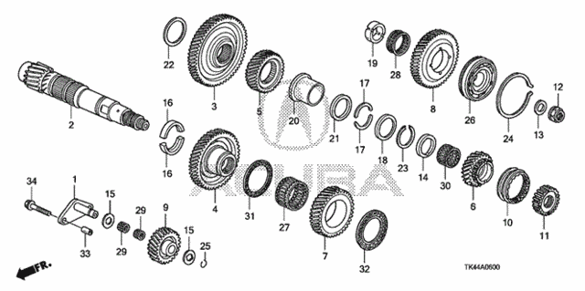 AT Countershaft (5AT) for 2011 Acura TL #0
