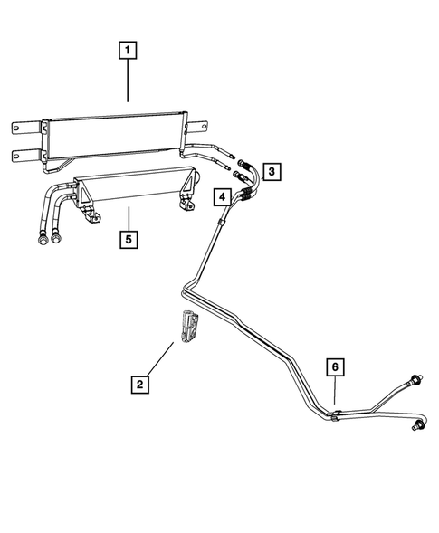 Transmission Oil Cooler, and Lines for 2008 Dodge Ram 3500 #0
