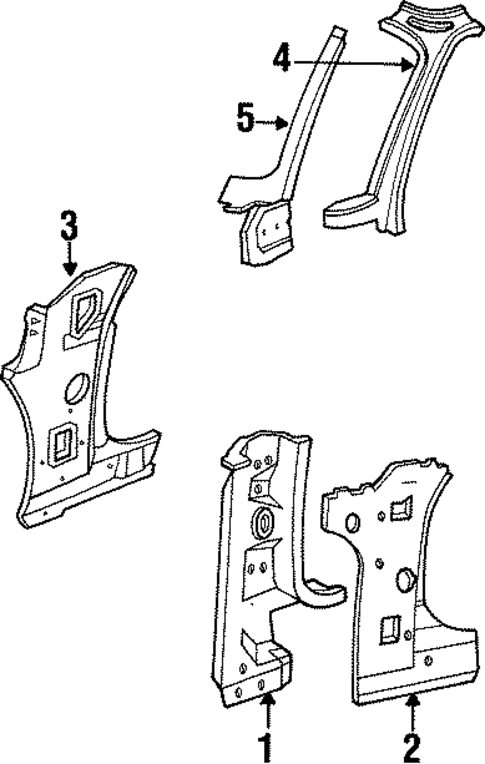Hinge Pillar for 1988 Buick Reatta #0
