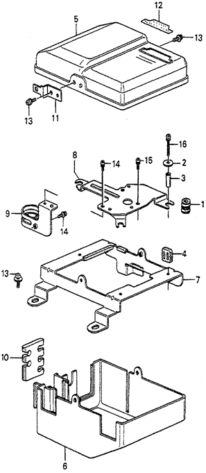 No. 2 Control Box Cover (PGM-FI) for 1985 Honda Accord #0