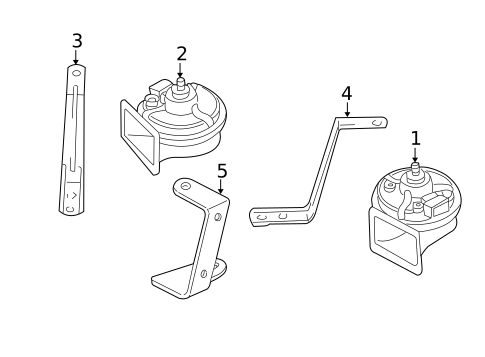 Horn for 2000 Audi A6 Quattro #0