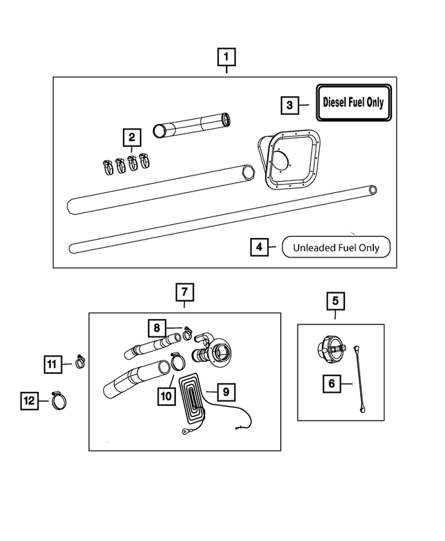 « 4766586AA – Fuel and Accelerator Pedal : Bouchon De Remplissage De Carburant Attache pour Mopar Image »