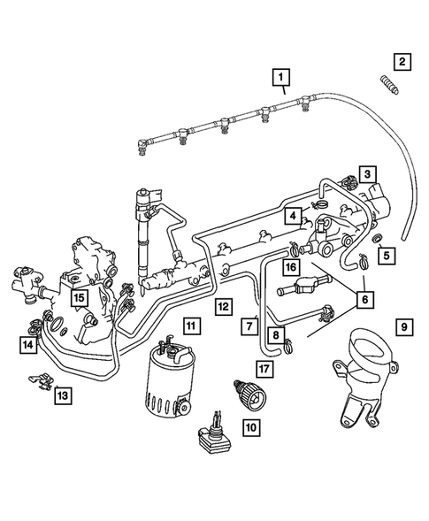 Fuel Lines for 2003 Dodge Sprinter 3500 #1