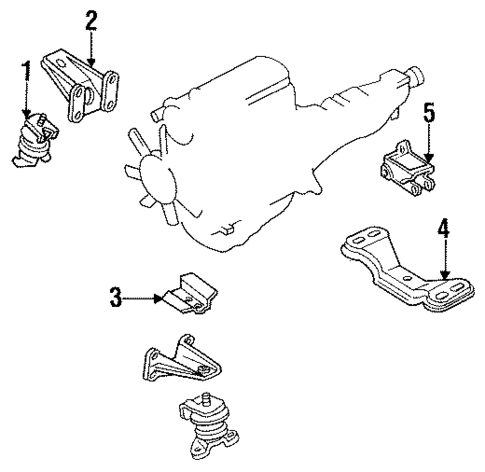 Engine & Trans Mounting for 1993 Mazda MPV #0