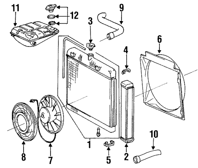 501062064 - Cooling System: Mount Bracket for Mercedes-Benz Image