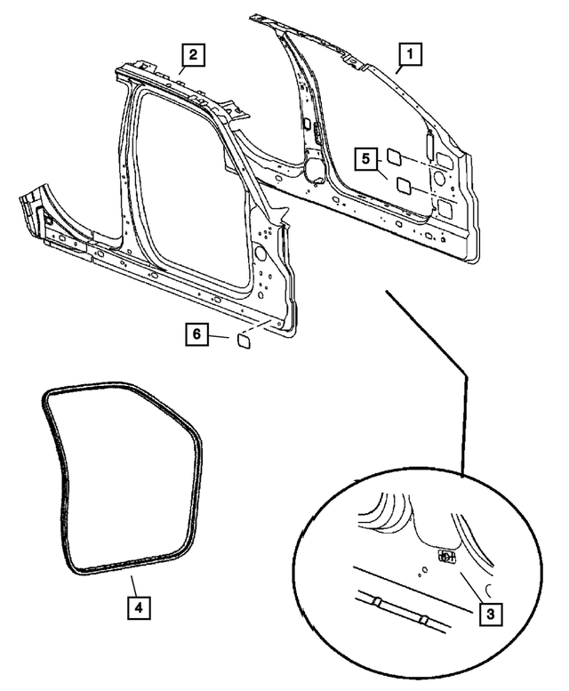 68055344AA - : Body Side Aperture Front Panel, Right for Mopar Image