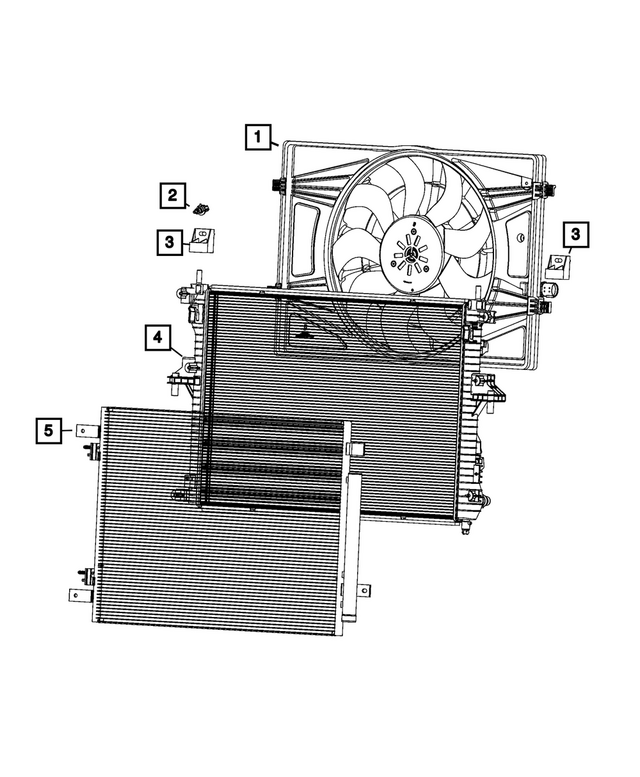 68536226AB - High Voltage Powertrain Systems: Radiator Cooling Fan Module for Mopar Image