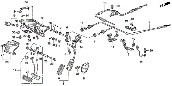 Pedal for 1995 Acura TL #0