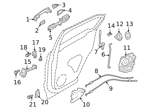 Lock & Hardware for 2025 Mitsubishi Outlander PHEV #0