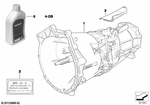 23007533514 - Manual Transmission: Stick-on Label, Transmission Oil for BMW Image