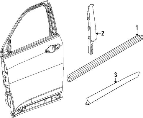 Exterior Trim - Front Door for 2025 Dodge Hornet #0