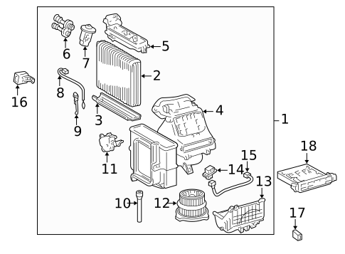 Evaporator Components for 2002 Toyota Echo #0