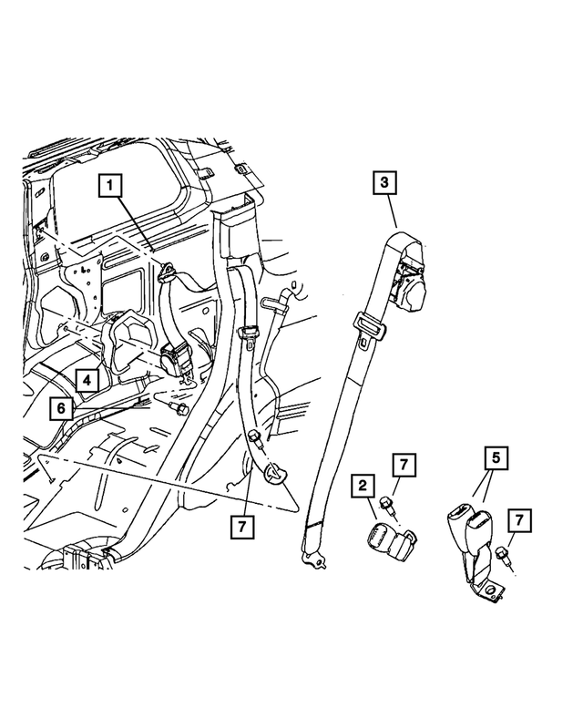 5JX141J3AE - Restraints: Retractor Seat Belt for Mopar Image