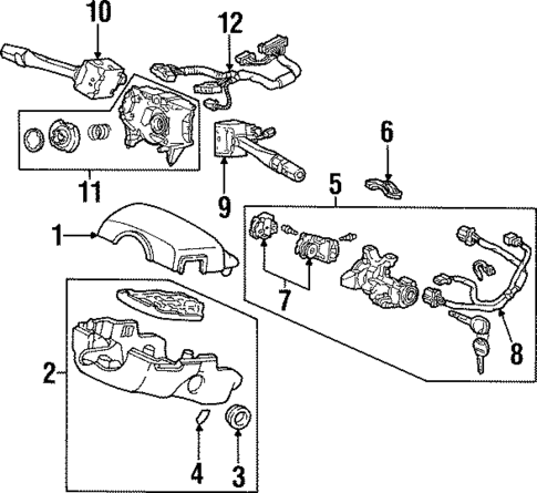 Shroud, Switches & Levers for 1998 Acura CL #0